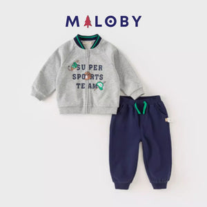 Ensemble sport 2pièces pour Garçon- gris -robes et ensembles pour filles, bébés et garcons - MALOBY