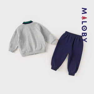 Ensemble sport 2pièces pour Garçon- gris -robes et ensembles pour filles, bébés et garcons - MALOBY