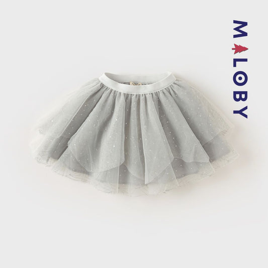 Jupon en tulle pailleté - gris -robes et ensembles pour filles, bébés et garcons - MALOBY