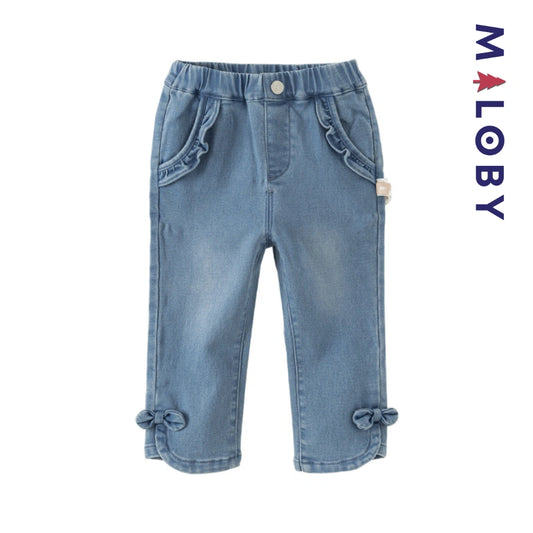 Pantalon jean taille élastiquée-Fille -robes et ensembles pour filles, bébés et garcons - MALOBY