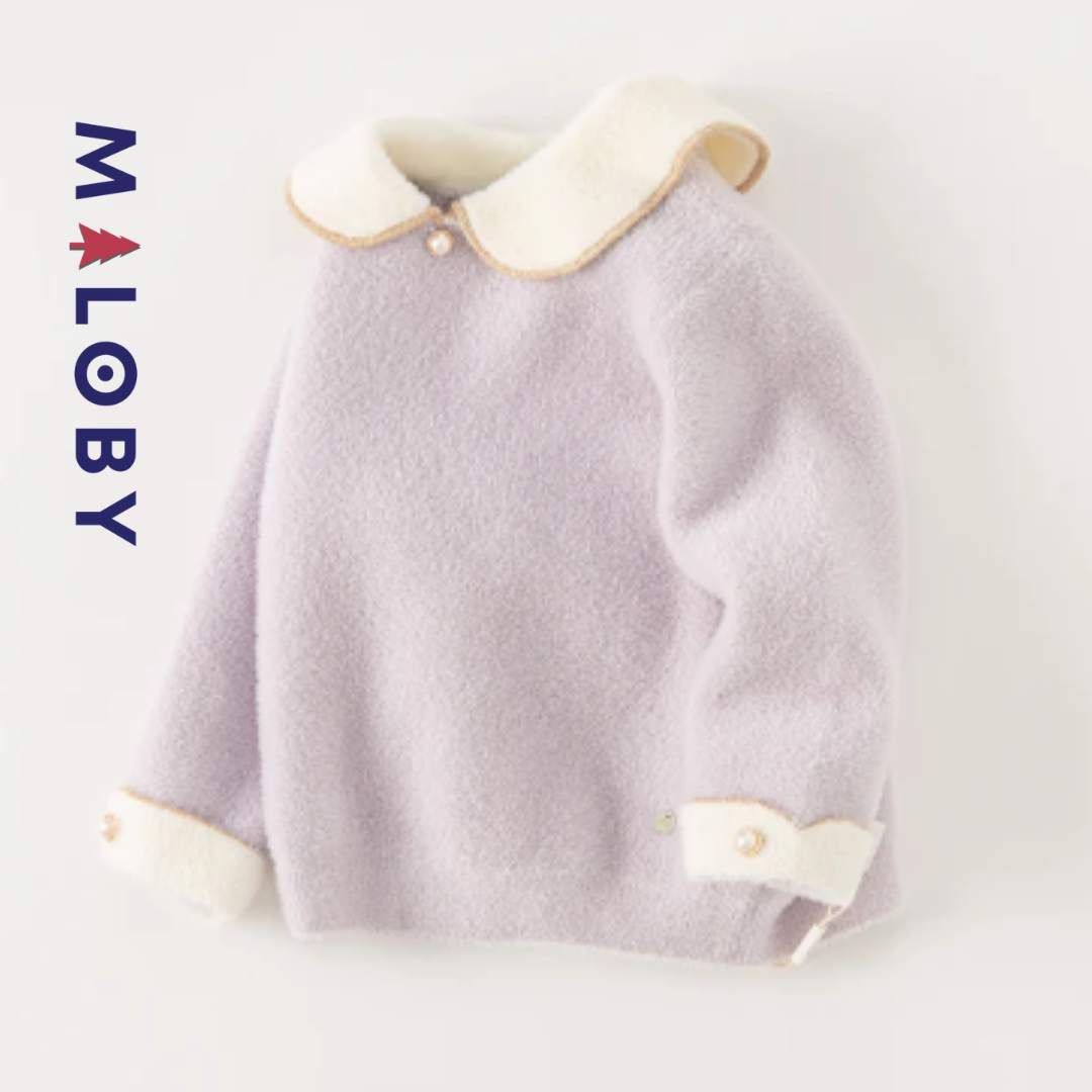 Pull en maille mousseuse - Fille -robes et ensembles pour filles, bébés et garcons - MALOBY