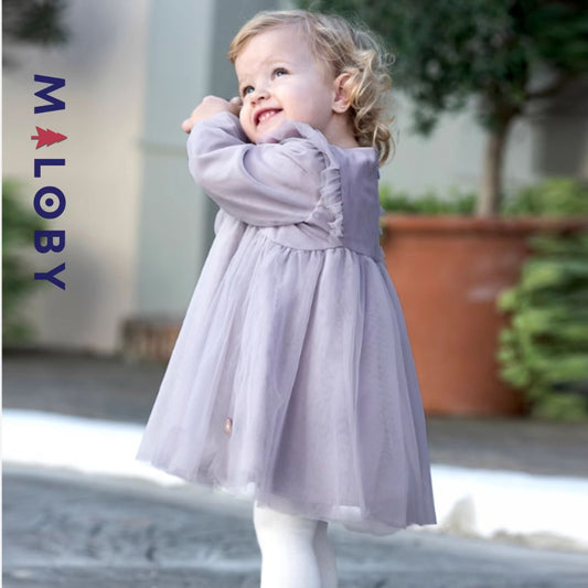 Robe de cérémonie en tulle - Violet -robes et ensembles pour filles, bébés et garcons - MALOBY