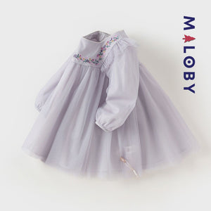 Robe de cérémonie en tulle - Violet -robes et ensembles pour filles, bébés et garcons - MALOBY