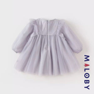 Robe de cérémonie en tulle - Violet -robes et ensembles pour filles, bébés et garcons - MALOBY