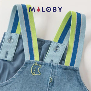 Robe salopette en jean fille -robes et ensembles pour filles, bébés et garcons - MALOBY