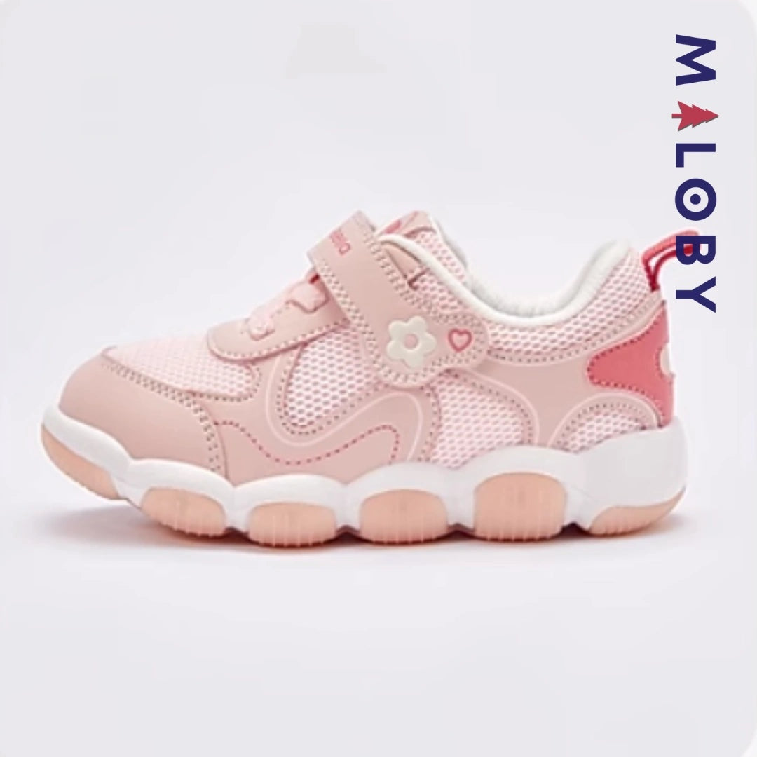 Baskets lumineuses rose pour enfant fille, parfaites pour les anniversaires et les vêtements enfants au Maroc.