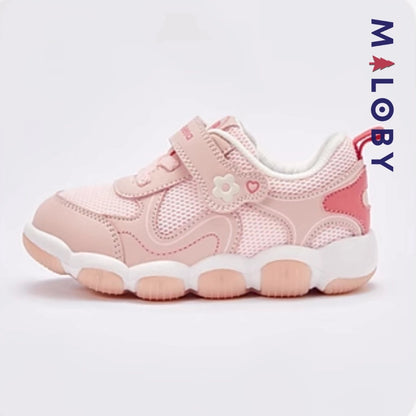 Baskets lumineuses rose pour enfant fille, parfaites pour les anniversaires et les vêtements enfants au Maroc.