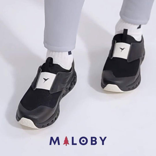 Baskets sport semelle épaisse enfant garçon noir pour un look tendance