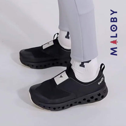 Baskets sport semelle épaisse enfant garçon noir pour un look tendance