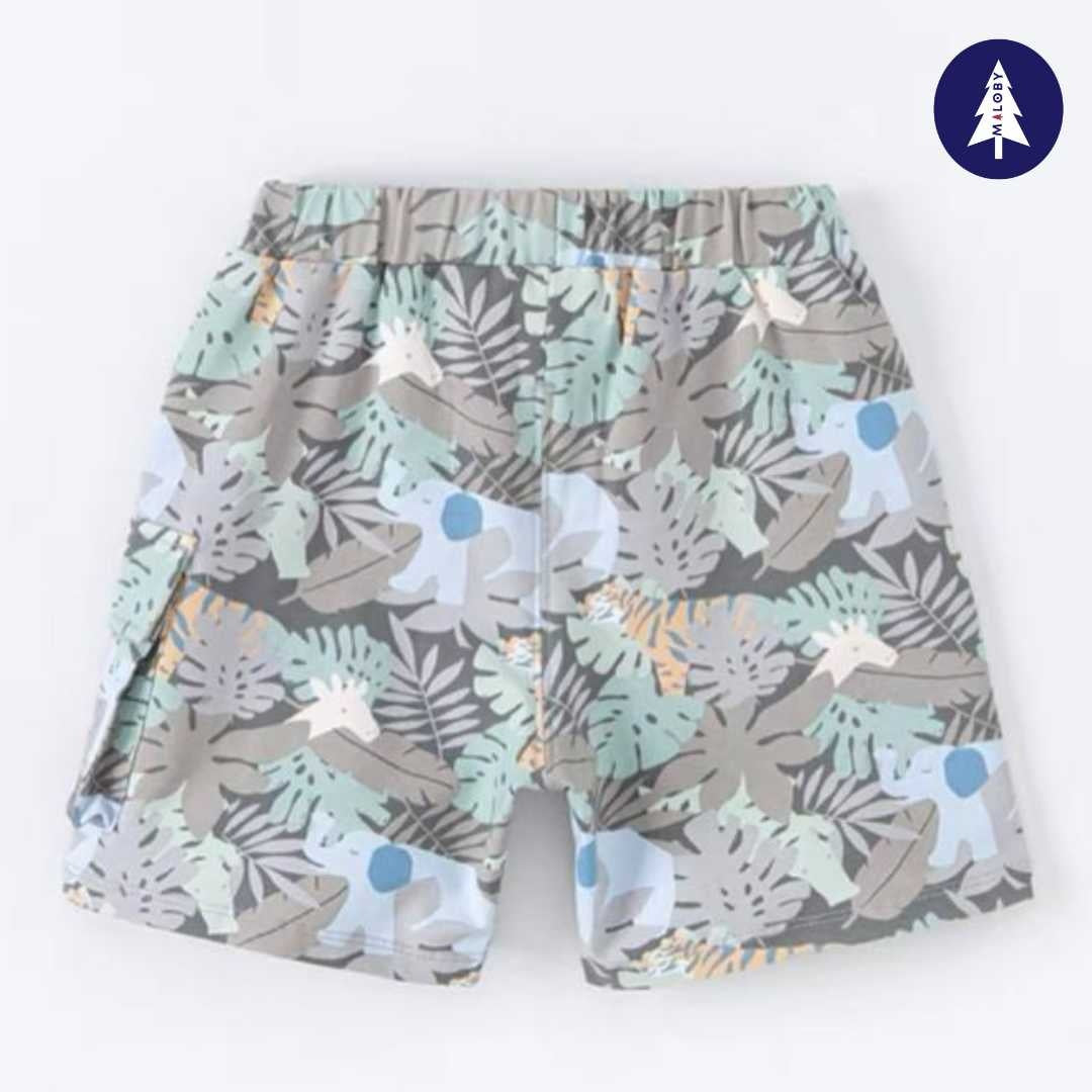 Bermuda garçon jungle motifs pour un style unique et tendance