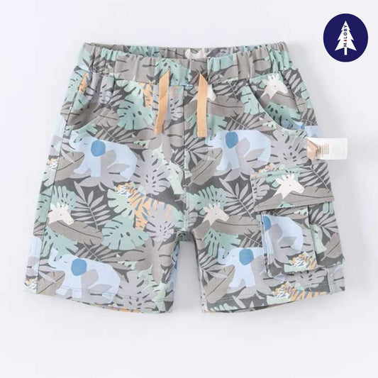Bermuda garçon jungle motifs pour un style unique et tendance