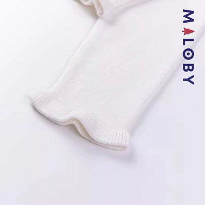 Boléro en maille blanc pour fille, parfait pour les événements et anniversaires des enfants