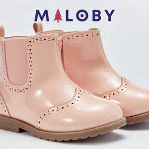 Bottes vernis pour Fille- Rose -robes et ensembles pour filles, bébés et garcons - MALOBY