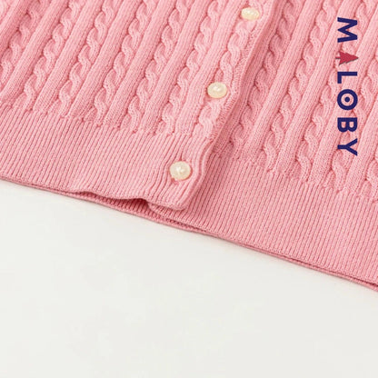 Cardigan en coton pour fille, parfait pour les enfants au Maroc et pour les anniversaires.