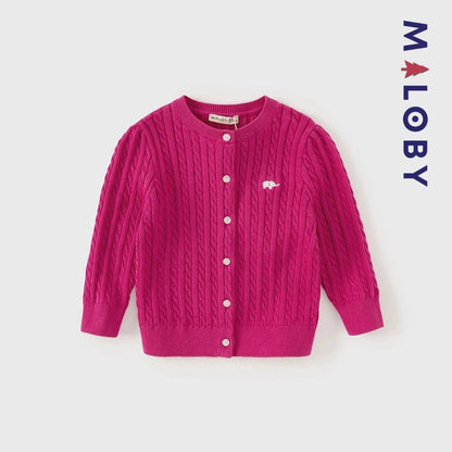 Cardigan en coton pour fille, parfait pour les enfants au Maroc et pour les anniversaires.
