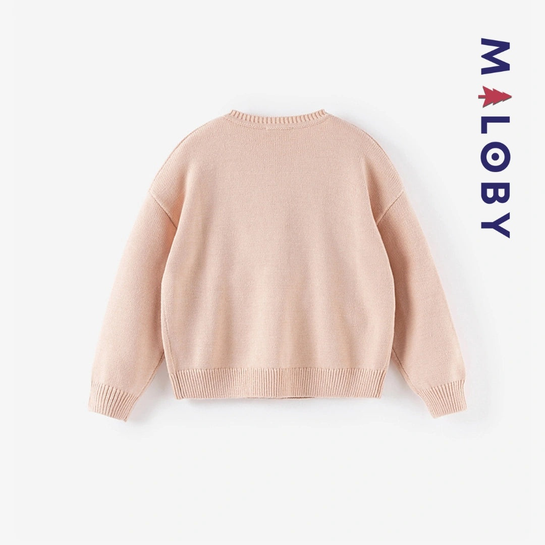Cardigan brodé rose pâle pour fille, parfait pour les occasions spéciales et le quotidien.