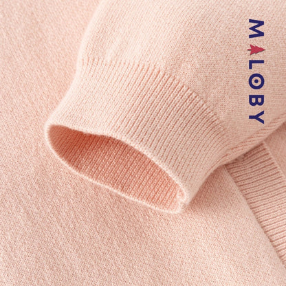 Cardigan licorne rose pour enfant fille, parfait pour les vêtements d'anniversaire et les événements spéciaux.