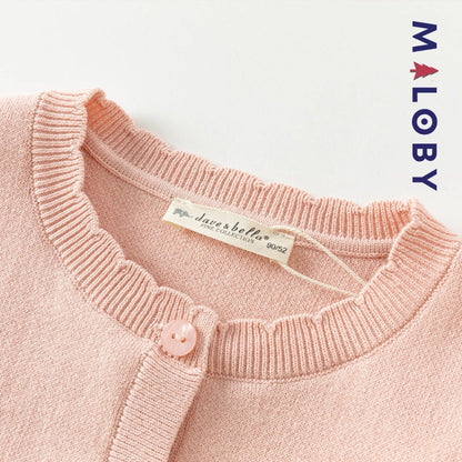 Cardigan licorne rose pour enfant fille, parfait pour les vêtements d'anniversaire et les événements spéciaux.