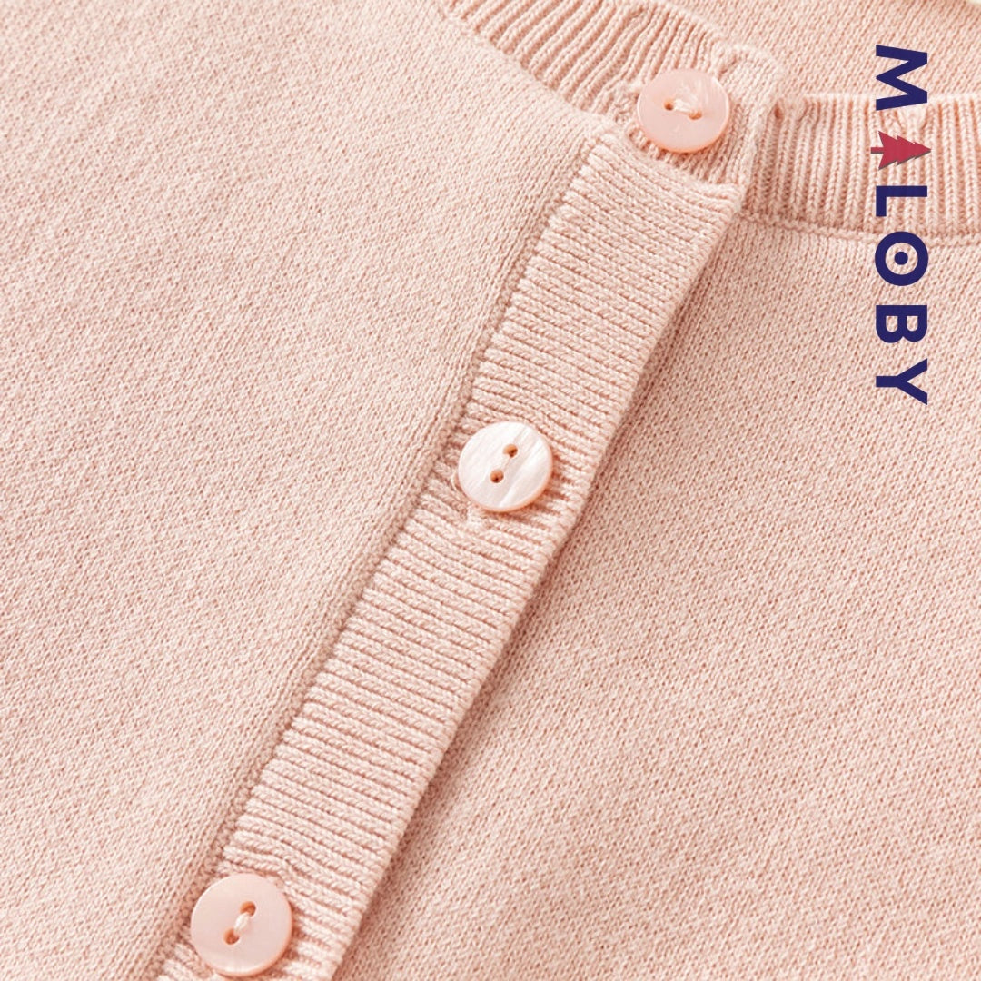 Cardigan licorne rose pour enfant fille, parfait pour les vêtements d'anniversaire et les événements spéciaux.