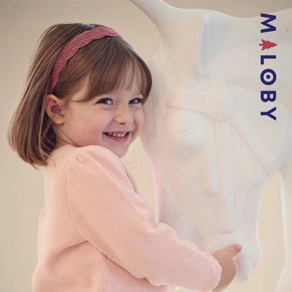 Cardigan licorne rose pour enfant fille, parfait pour les vêtements d'anniversaire et les événements spéciaux.