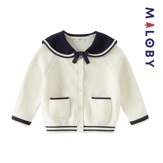 Cardigan en pur coton beige pour enfant fille, idéal pour les vêtements enfants au Maroc