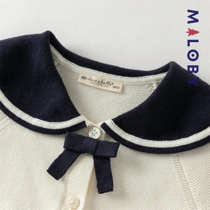 Cardigan en pur coton beige pour enfant fille, idéal pour les vêtements enfants au Maroc