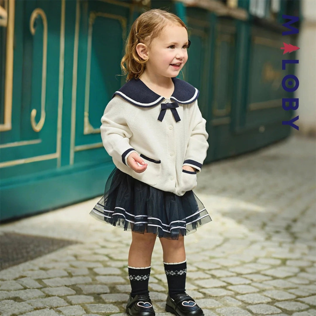 Cardigan en pur coton beige pour enfant fille, idéal pour les vêtements enfants au Maroc