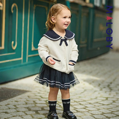 Cardigan en pur coton beige pour enfant fille, idéal pour les vêtements enfants au Maroc