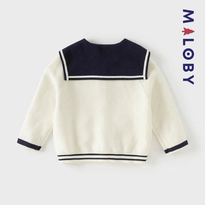 Cardigan en pur coton beige pour enfant fille, idéal pour les vêtements enfants au Maroc