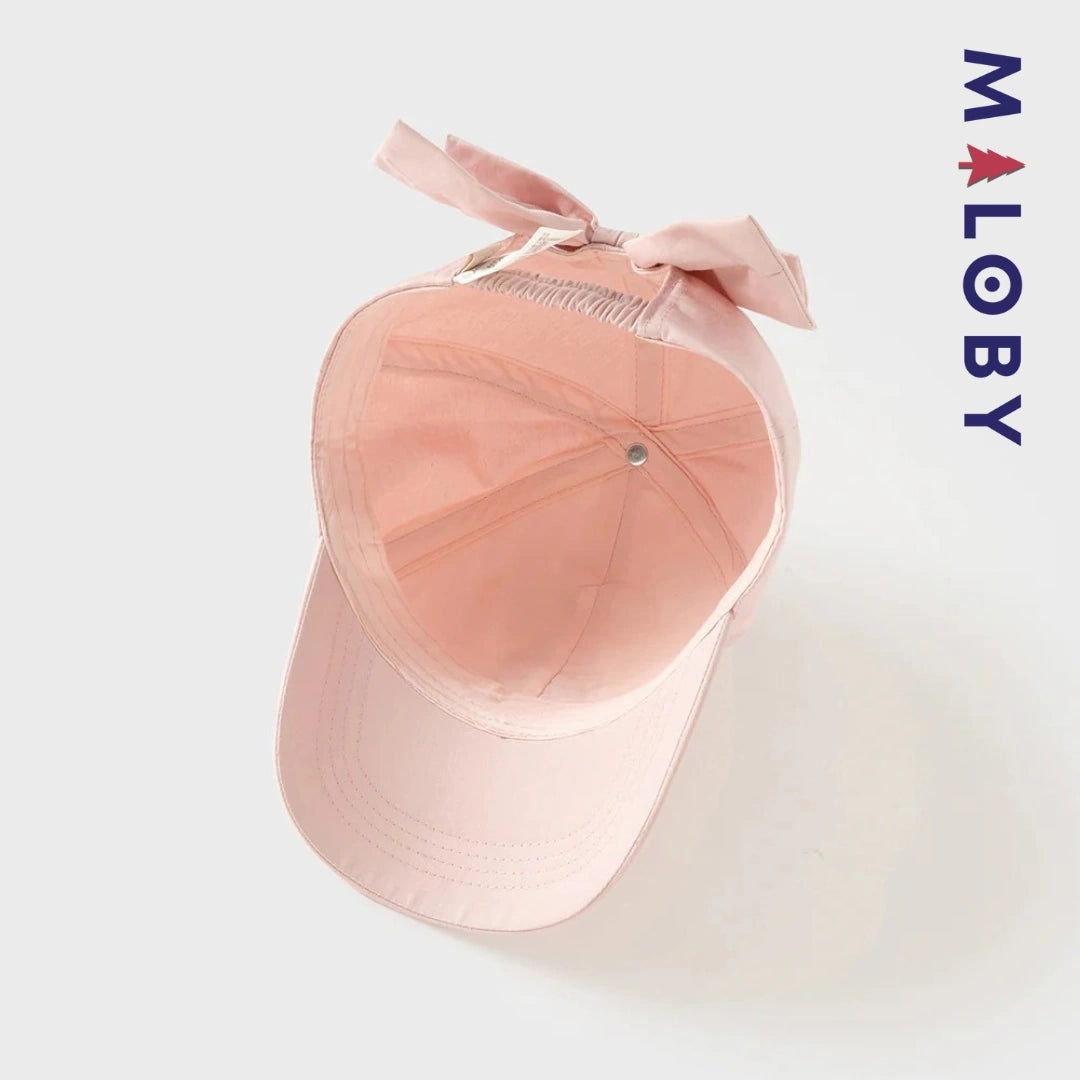 Casquette nœud fantaisie rose pour fille, accessoire mode enfant