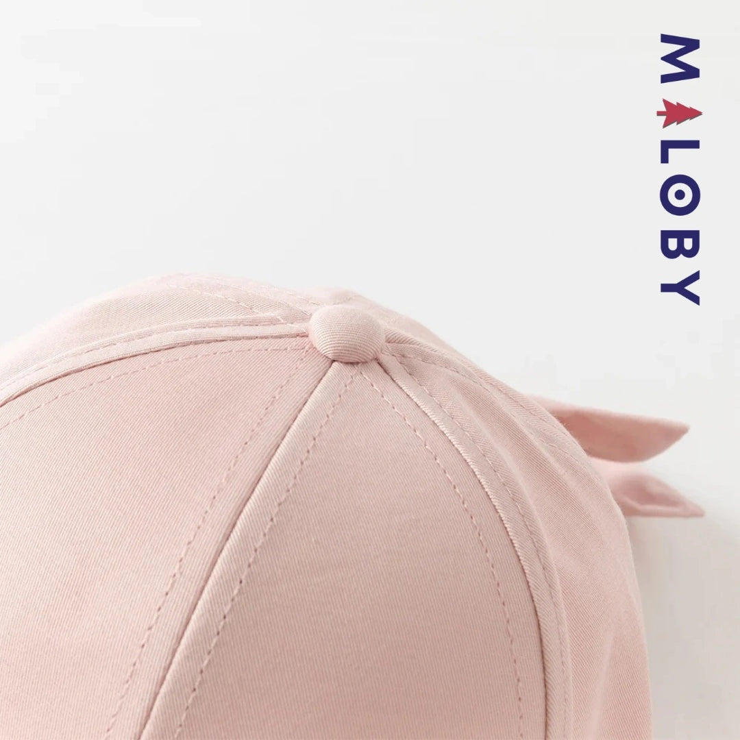 Casquette nœud fantaisie rose pour fille, accessoire mode enfant