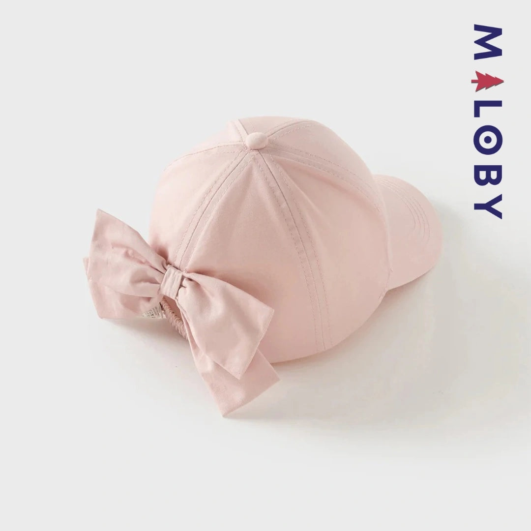 Casquette nœud fantaisie rose pour fille, accessoire mode enfant