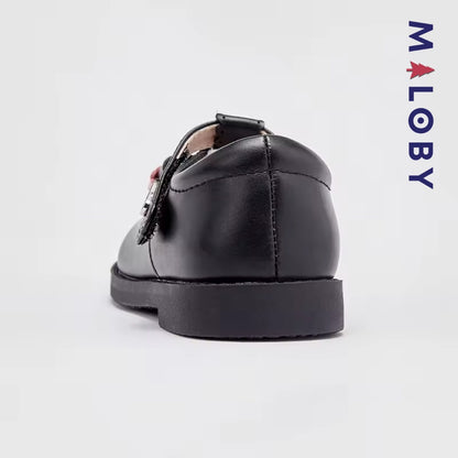 Chaussures noires à nœud pour filles, parfaites pour les anniversaires et les occasions spéciales.