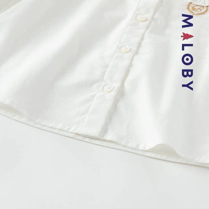 Chemise à nœud blanche pour fille, parfaite pour les occasions spéciales et les anniversaires