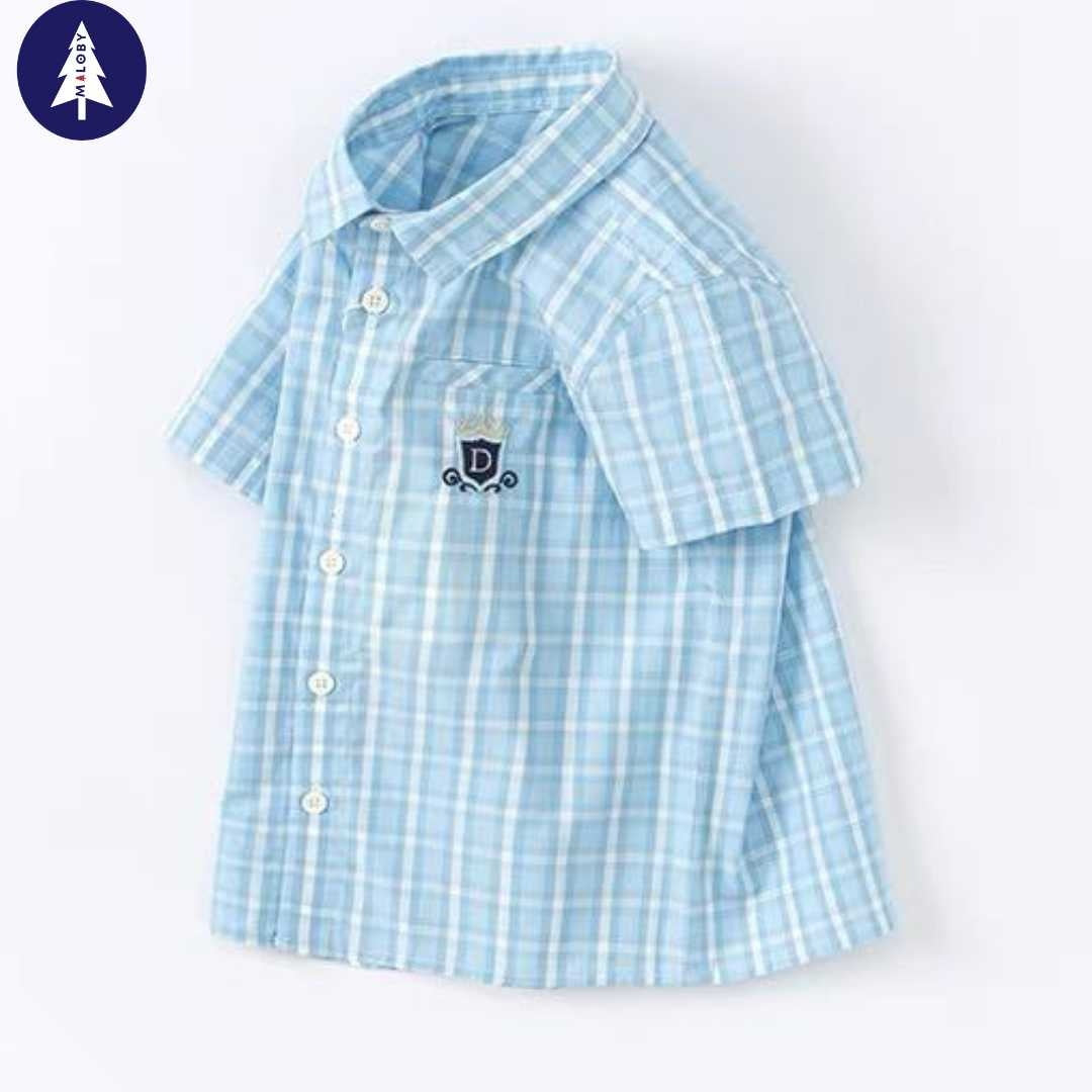 Chemise à carreaux manches courtes pour garçon - mode enfantine moderne