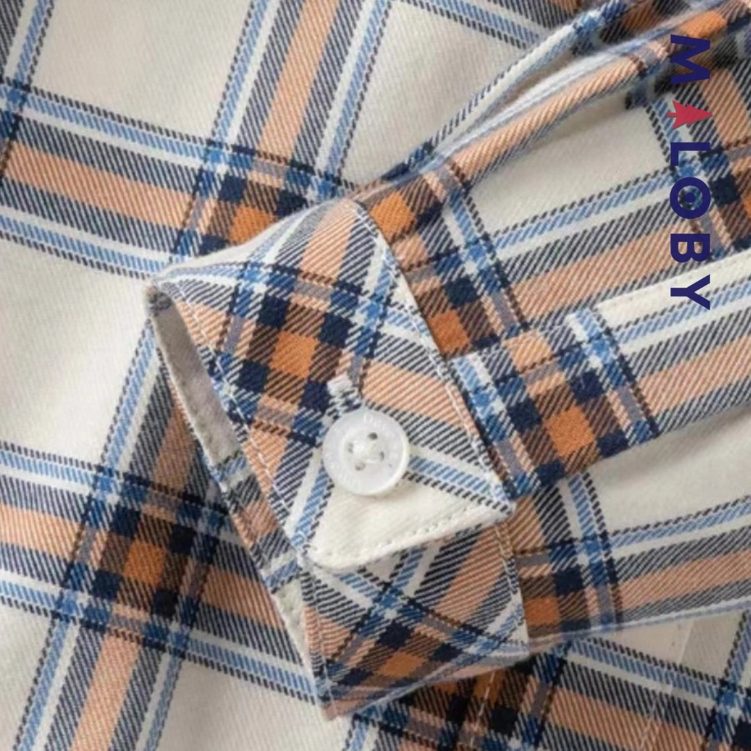 Chemise à carreaux en pur coton pour garçon, idéale pour les occasions spéciales et le quotidien.