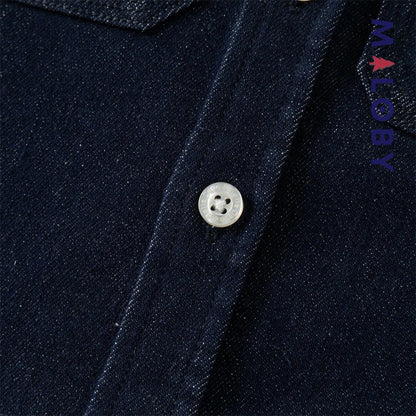 Chemise en jean bleu pour garçon, parfaite pour les vêtements enfants au Maroc.