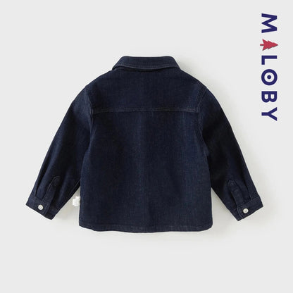 Chemise en jean bleu pour garçon, parfaite pour les vêtements enfants au Maroc.