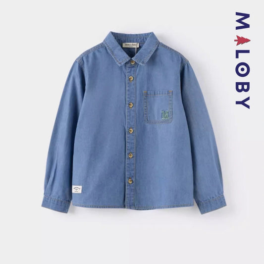 Chemise en jean enfant garçon de la marque MALOBY, idéale pour toutes les occasions