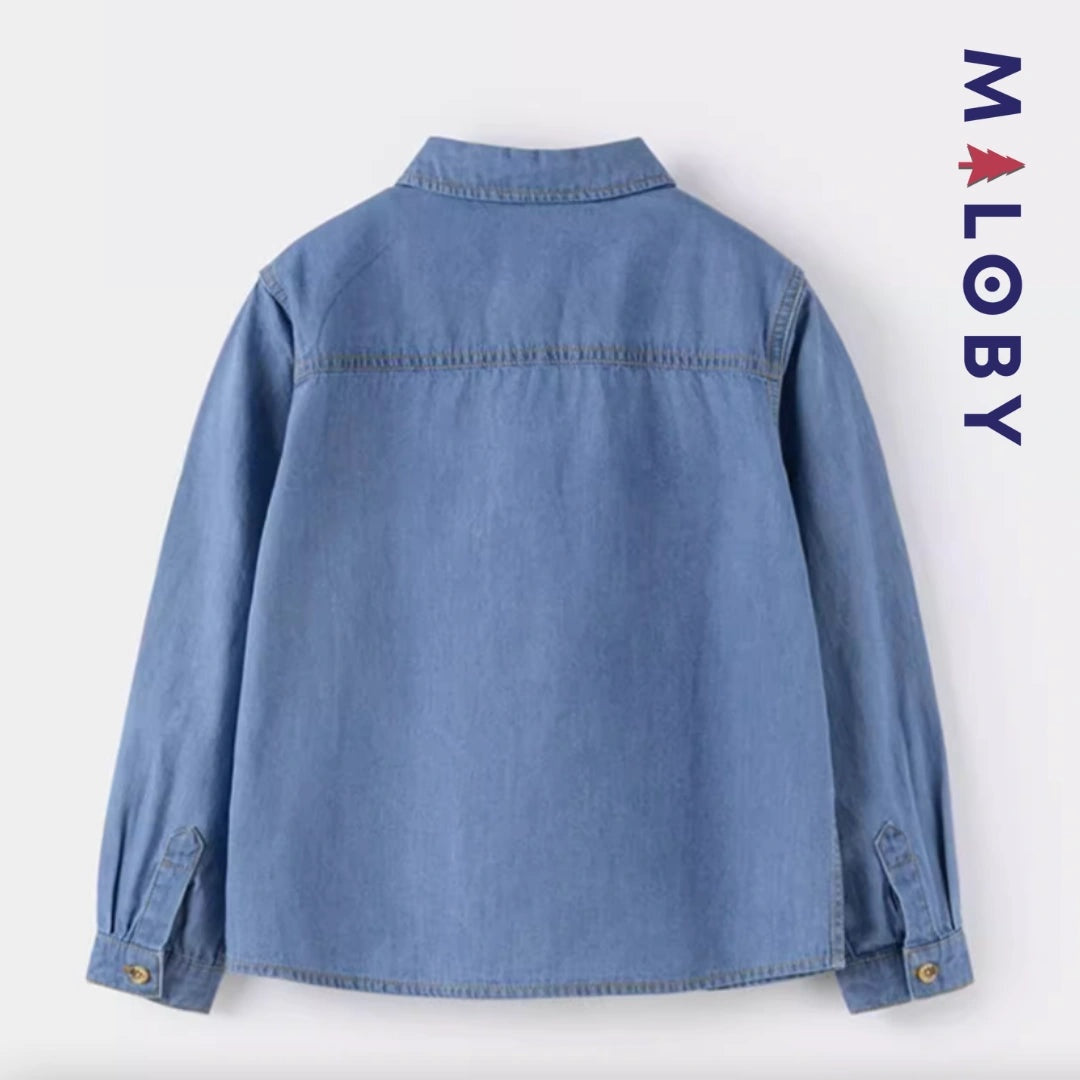 Chemise en jean enfant garçon de la marque MALOBY, idéale pour toutes les occasions