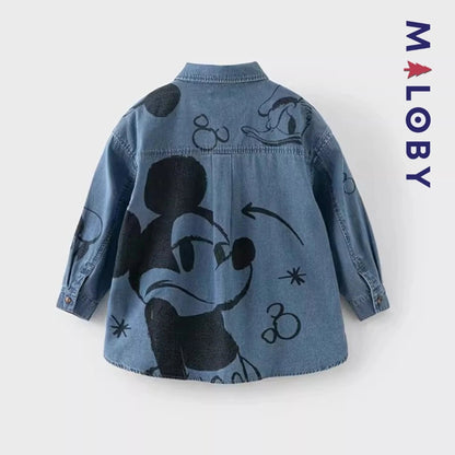 Chemise en jean motif Disney pour garçon, idéale pour les enfants