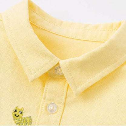 Chemise jaune à manches longues pour garçon, parfaite pour les occasions spéciales
