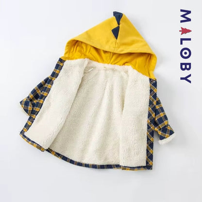 Chemise Manteau à Capuche doublé pour Enfant Garçon, style tendance et confortable pour les petits.