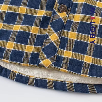 Chemise Manteau à Capuche doublé pour Enfant Garçon, style tendance et confortable pour les petits.