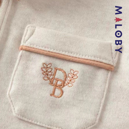 Chemise à nœud papillon pour garçon en kaki clair, parfait pour les célébrations.