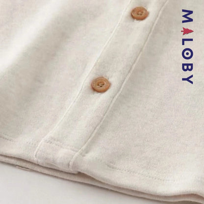 Chemise à nœud papillon pour garçon en kaki clair, parfait pour les célébrations.