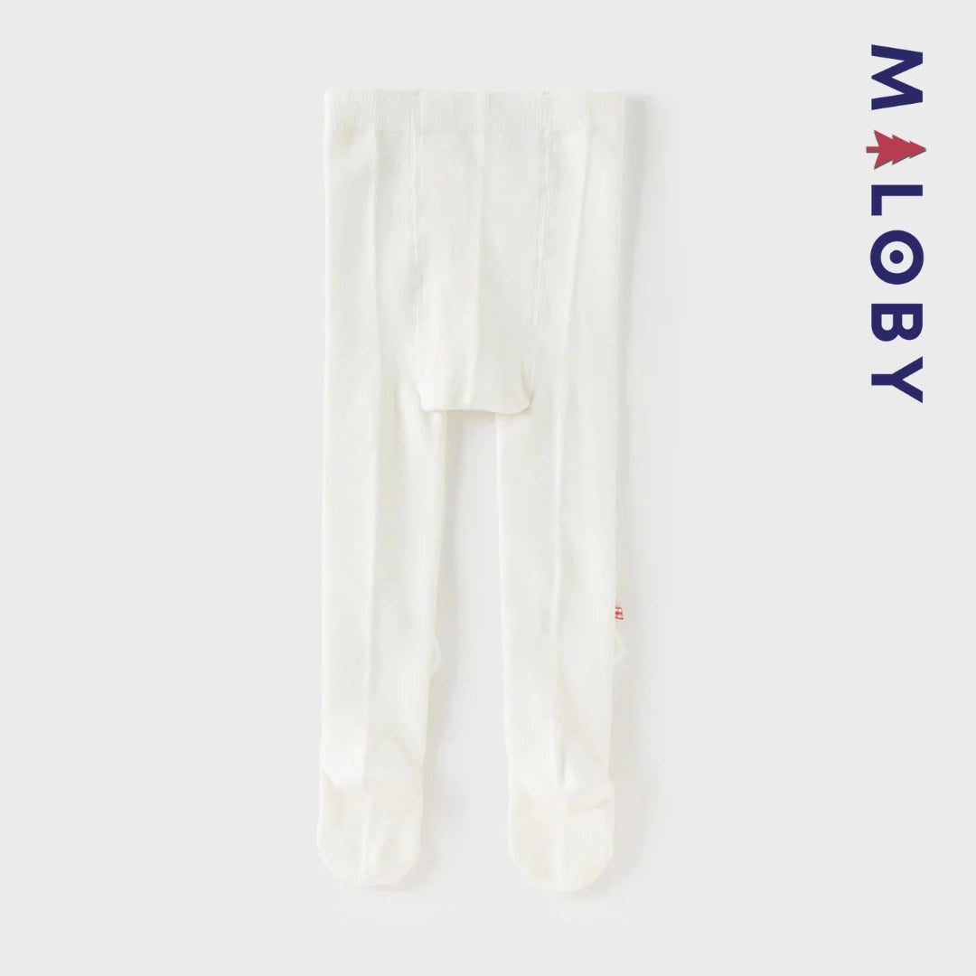Collant épais fantaisie beige pour petite fille, idéal pour les vêtements enfants.