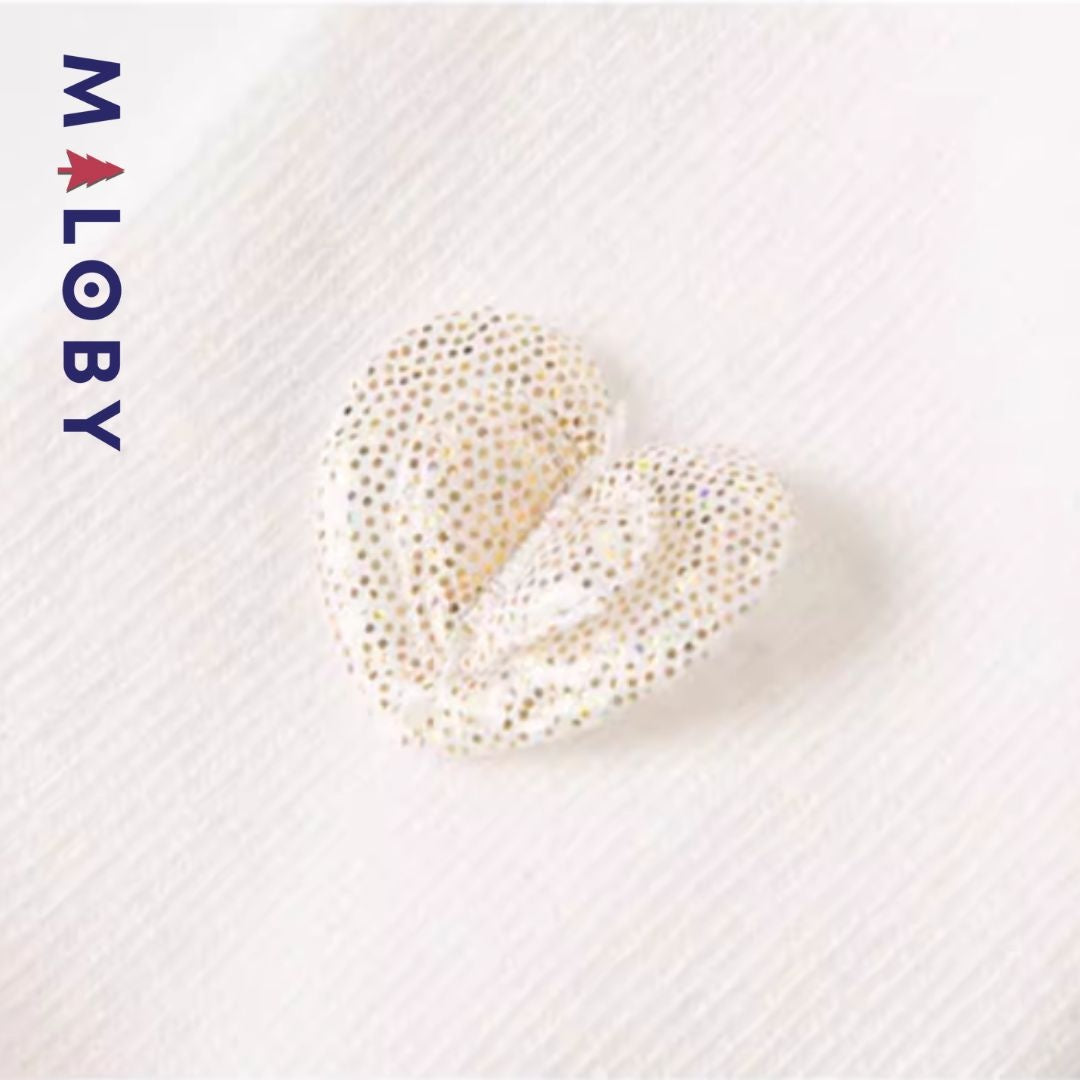 Collant épais à motif coeur pour fille, idéal pour les vêtements enfants au Maroc.