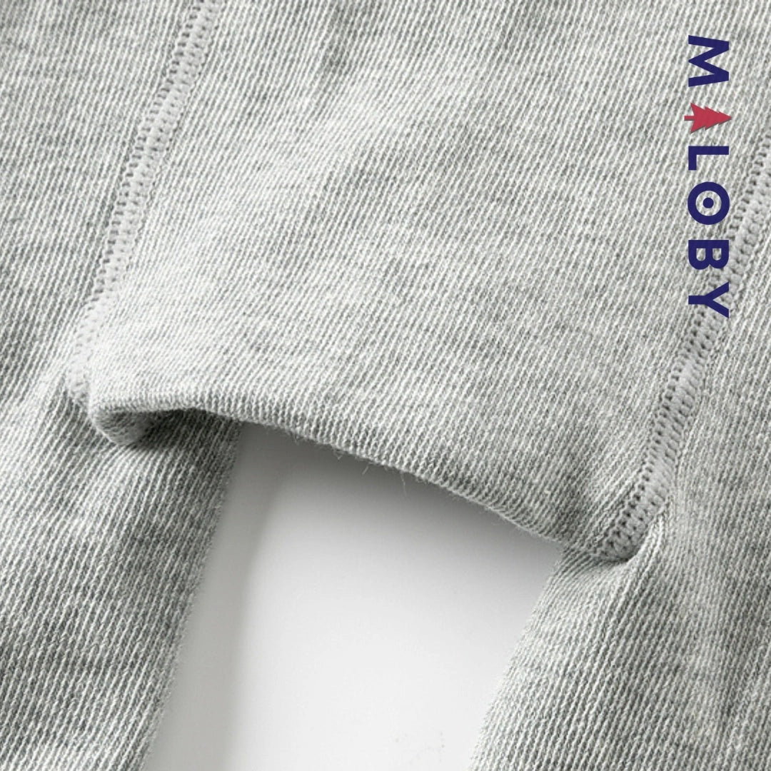 Collant épais beige et gris avec motif fantaisie pour filles