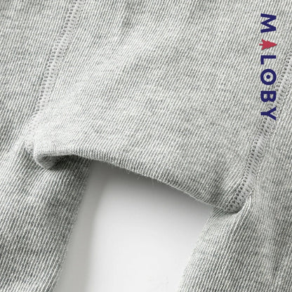 Collant épais beige et gris avec motif fantaisie pour filles